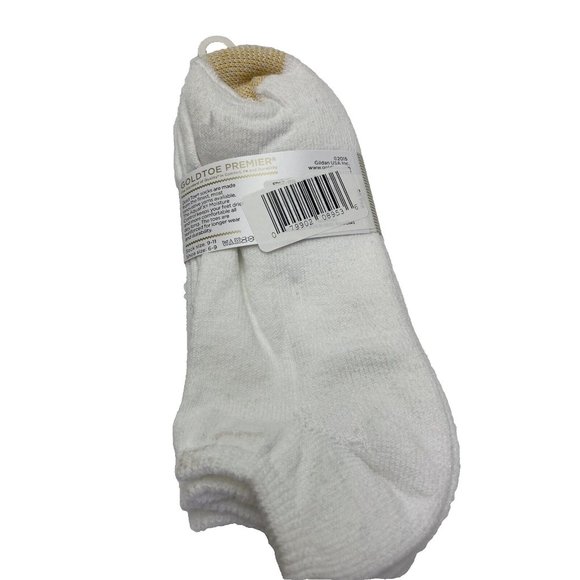 Gold Toe White Socks Ladies 3 Pairs Low Cut with Moisture Control Brand New - Picture 4 of 6